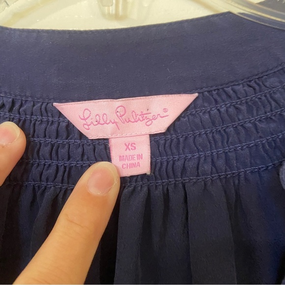 Lilly Pulitzer Navy Blue Women's Top - Picture 4 of 11
